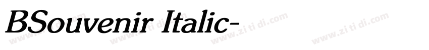 BSouvenir Italic字体转换